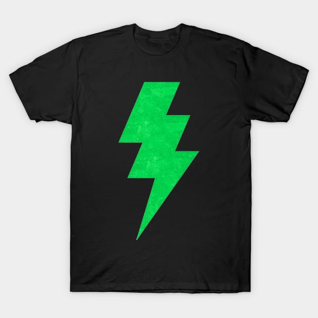 Lightning Bolt Green T-Shirt by Vin Zzep